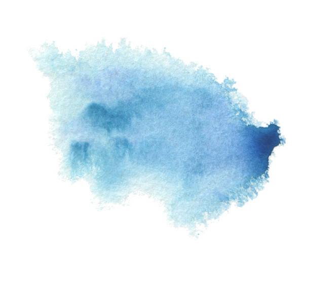 istock Abstract green watercolor blot painted background. Texture paper. Isolated. 931914776