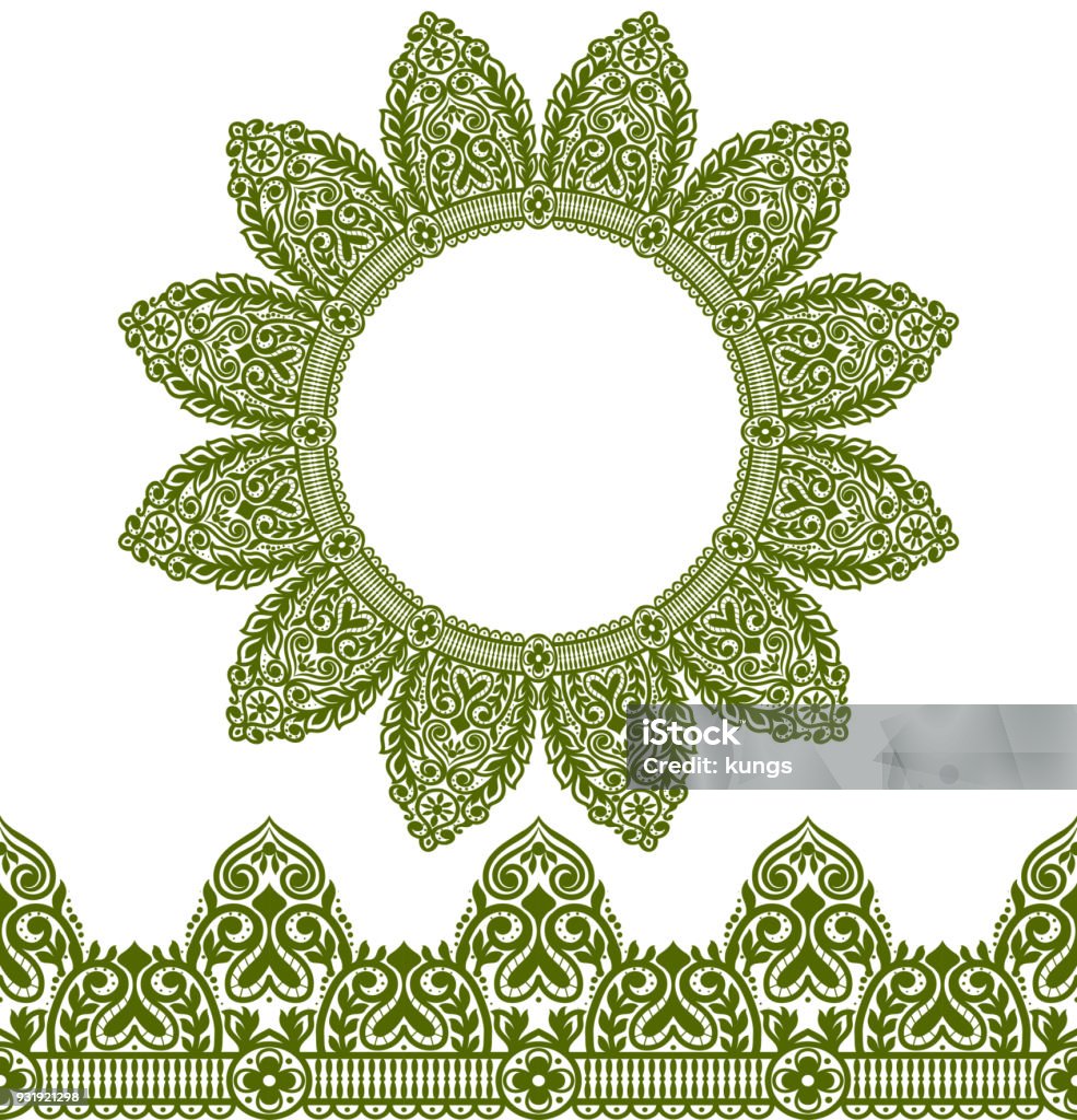 Vector Set Of Design Elements Seamless Texture Borders Framesvector ...
