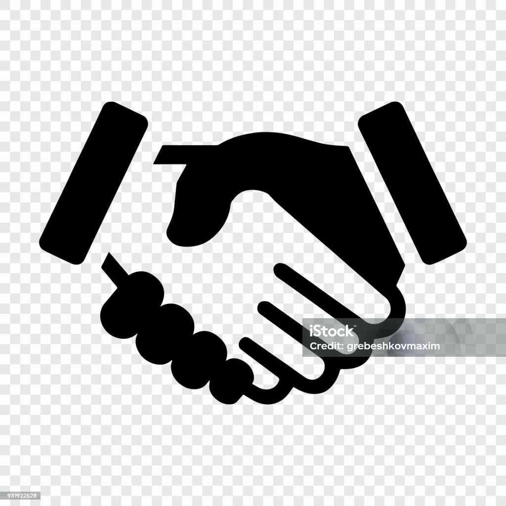 handshake icono de - arte vectorial de Ícono libre de derechos