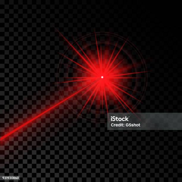 Red Razor Beam Red Laser Beam Stock Illustration - Download Image Now - Laser ...