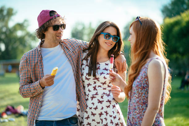 istock Enjoying ice cream in park in summer 931934670