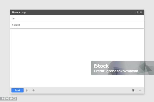 Email Blank Page Stock Illustration - Download Image Now - E-Mail, Template, Backgrounds