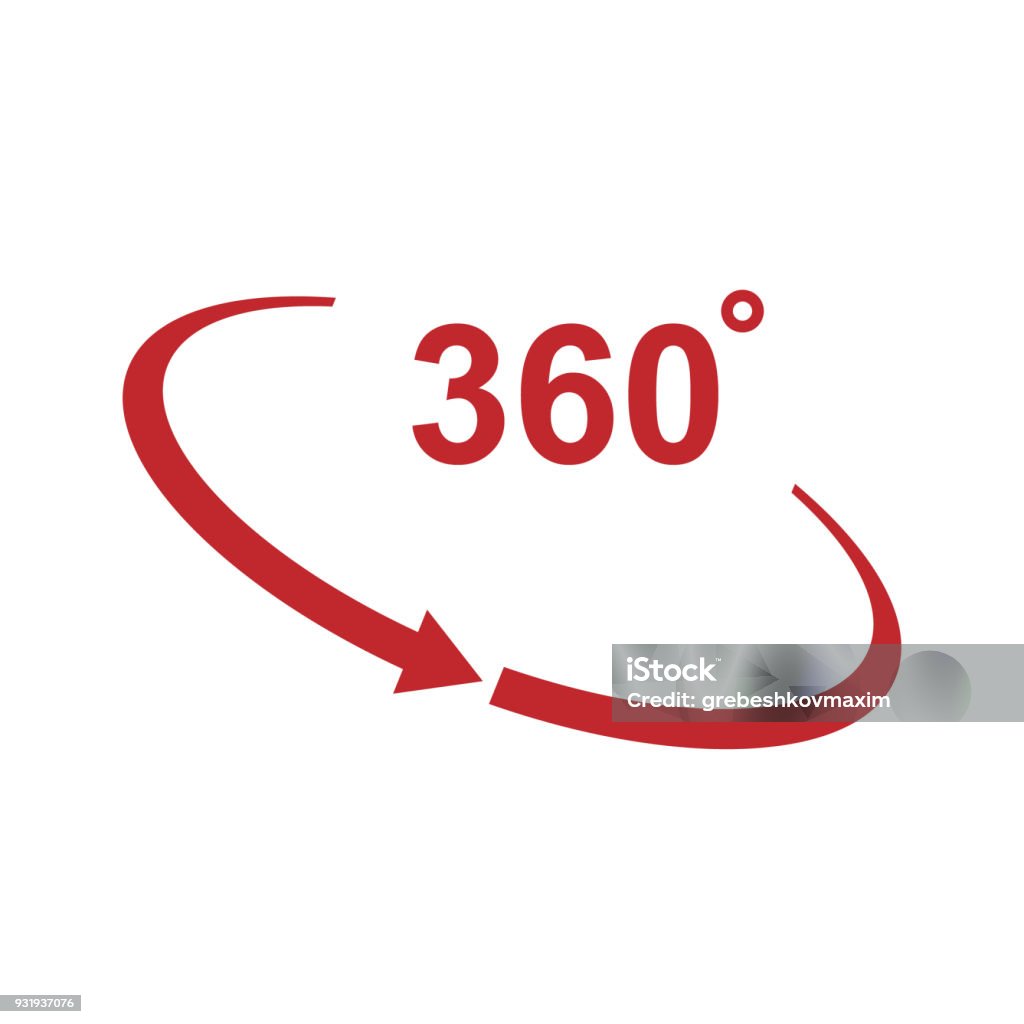 360 Degrees Stock Illustration - Download Image Now - 360-Degree View ...