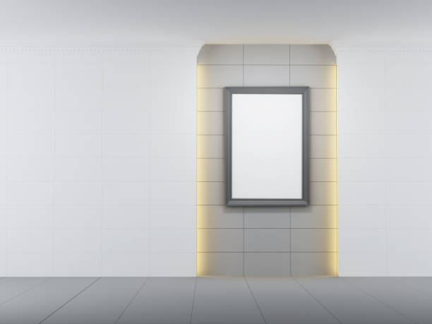 istock blank picture in the gallery, 3d rendering 931938760
