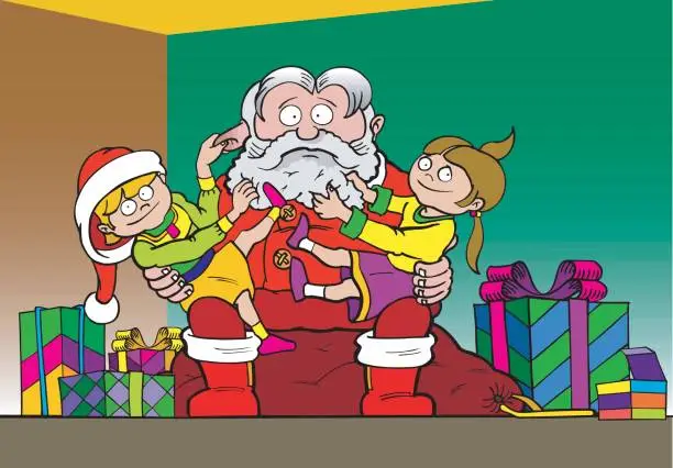 Vector illustration of Real Santa Claus?