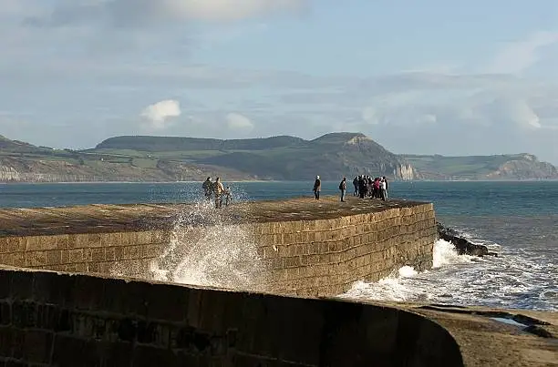 Photo of The Cobb at Lyme Regis, a beautiful English seaside town