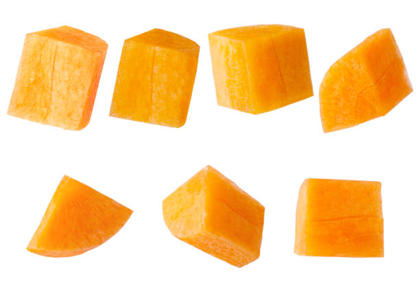 istock Collection of piece carrot isolated on white background 931951352