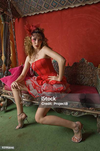 Young Women In Sitting Pose Stock Photo - Download Image Now - Stiletto, 19th Century Style, 20-24 Years