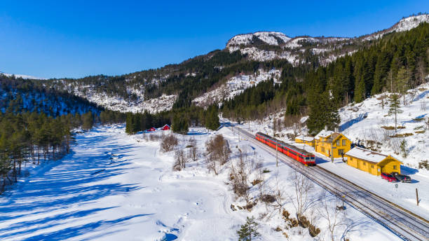 istock Train Oslo - Bergen in mountains. Hordaland, Norway. 931960762