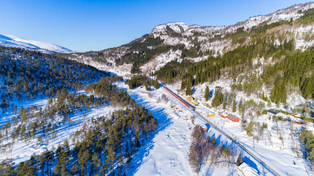 istock Train Oslo - Bergen in mountains. Hordaland, Norway. 931964848