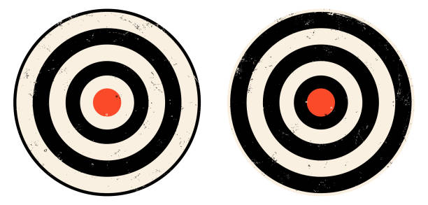 vector set icons of targets. vector art illustration