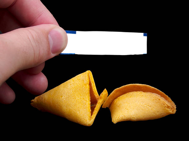 o que é o meu sorte? - aspirations chinese cuisine fortune cookie wishing imagens e fotografias de stock