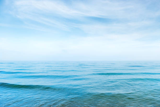 Blue sea water with waves