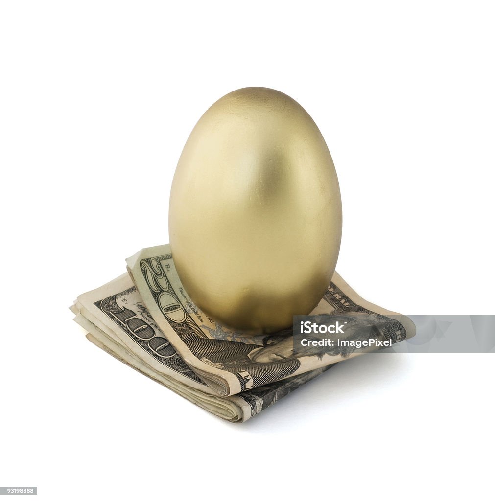 Ruhestand Nest Egg mit Bargeld - Lizenzfrei 401K - englischer Begriff Stock-Foto