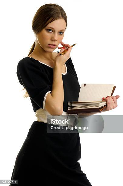 Beautiful Girl With Diary Stock Photo - Download Image Now - Adult, Adults Only, Beautiful People