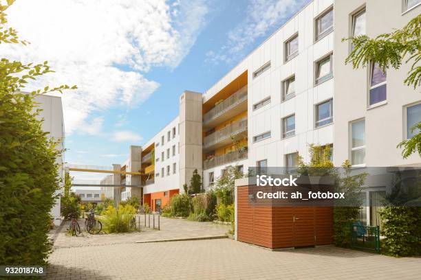 Cityscape With Modern Apartment Buildings In A New Residential Area Stock Photo - Download Image Now