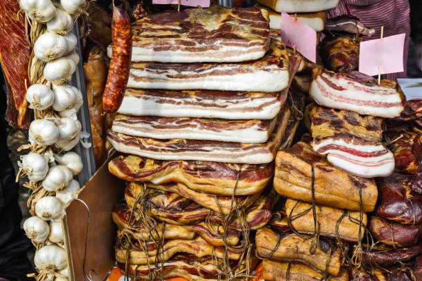 istock Homemade smoked bacon and garlic 932021560