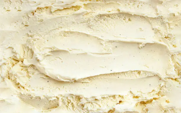Texture of vanilla ice cream seeing from above