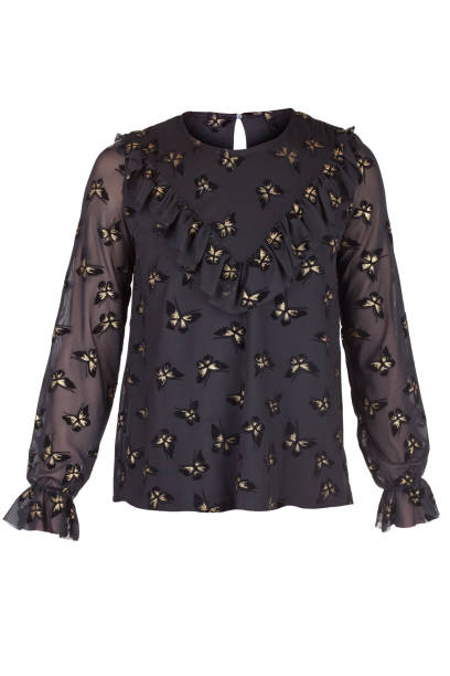 istock Elegant blouse with golden butterflies 932023264