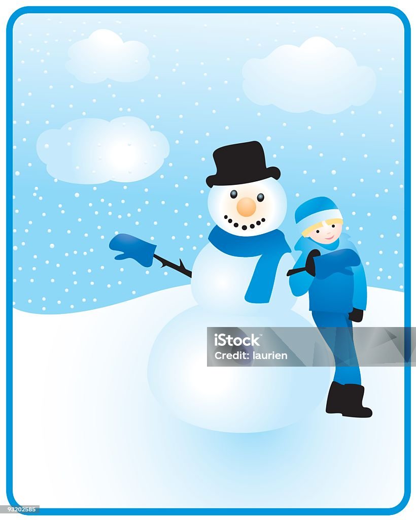 Snow day  Blue stock vector