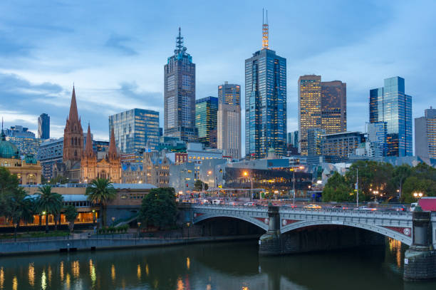 istock Melbourne CBD, financial centre district and Princes bridge 932026858