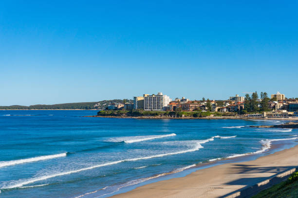 istock Ocean coastline with sand beach and waterfront property on the background 932026872