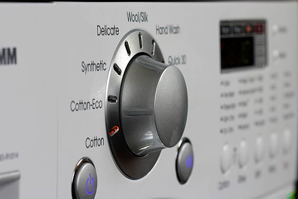 Washing machine selection dial stock photo