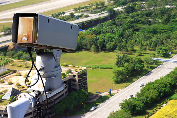 CCTV camera stock photo