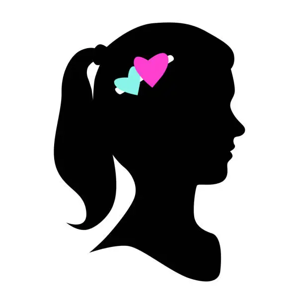 Vector illustration of Young Girl Portrait