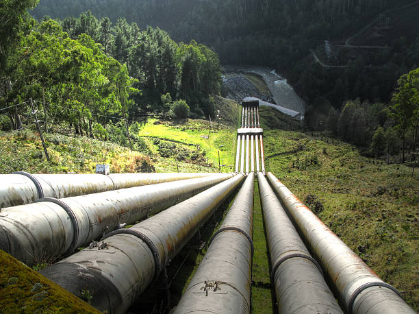 istock Water supply lines for Hydro Electric power Plant 93204348