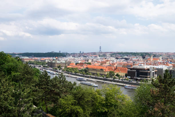 istock High view of Prague, Czech Republic 932043920