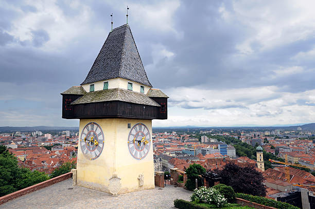 istock View of the old clock tower and the rooftops of Graz 93204657