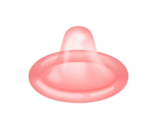 красный презерватив изолированный вектор иллюстрации - condom penis sex vector stock illustrations