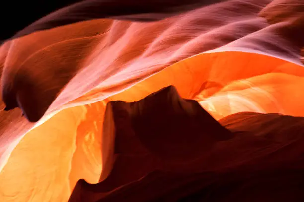 USA, Arizona, Antelope Canyon, Close-up of red rock formation