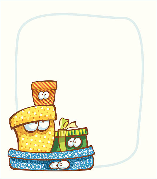 funny gifts vector art illustration