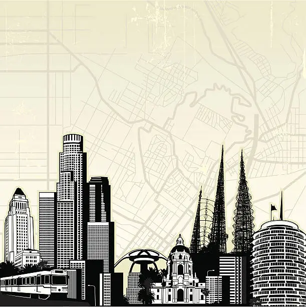 Vector illustration of Iconic Los Angeles