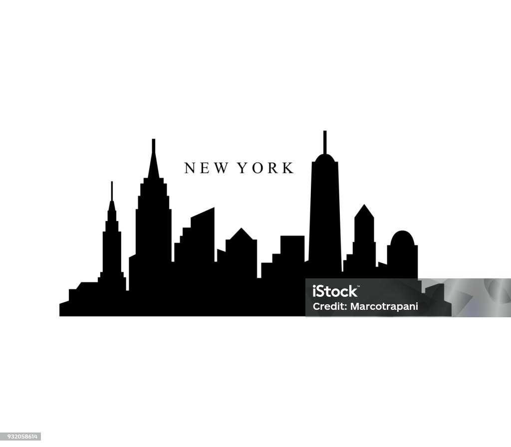 Edificios de Nueva york - arte vectorial de Ciudad de Nueva York libre de derechos