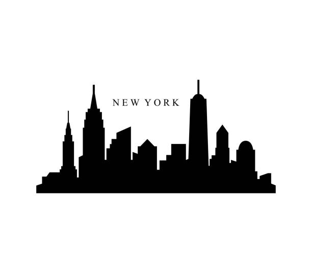 stockillustraties, clipart, cartoons en iconen met skyline van new york - new york city
