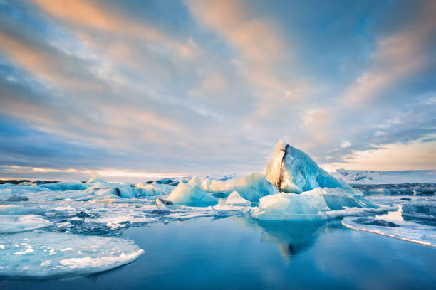 istock Icebergs float on Jokulsarlon glacier lagoon, in Iceland. 932058892