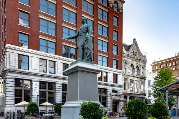 statue de breckinridge à lexington - kentucky memorial photos et images de collection