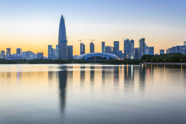 istock Shenzhen Bay building and skyline 932070444