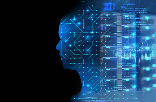 istock silhouette of virtual human on circuit pattern technology 3d illustration 932074180