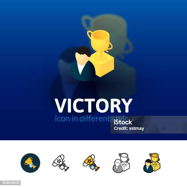 Victoire Icon Icône De La Victoire Dans Un Style Différent Vecteurs libres de droits ...