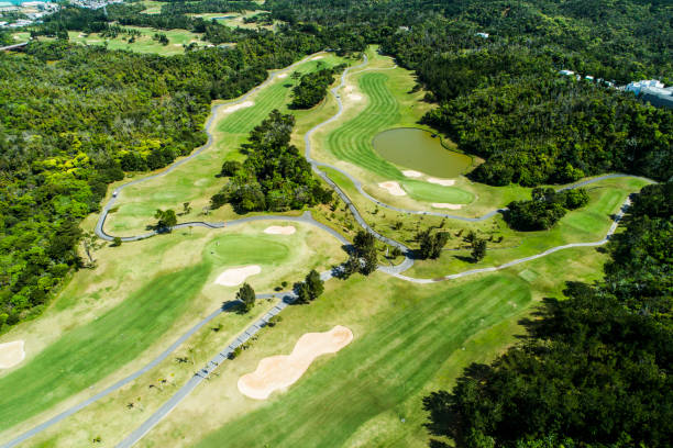istock Drone photo of the golf course. 932082294