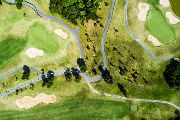 istock Drone photo of the golf course. 932082326