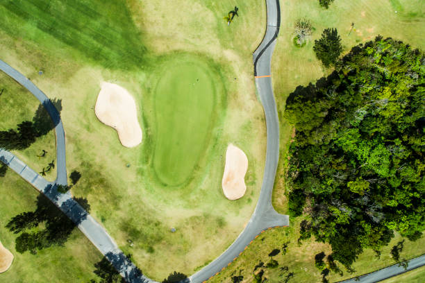 istock Drone photo of the golf course. 932082340