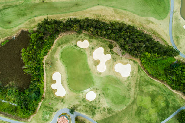 istock Drone photo of the golf course. 932082442