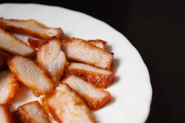 istock charcoal-boiled pork neck,Grill pork (Thai style food) 932096596