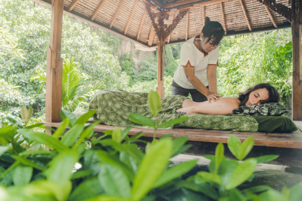 istock Woman receiving  massage in Bali 932096824