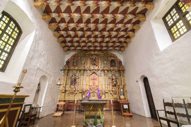 San Francisco, California - March 10, 2018: Interior of Church Altar of the Mission San Francisco de Asis, or Mission Dolores